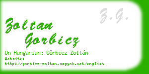 zoltan gorbicz business card